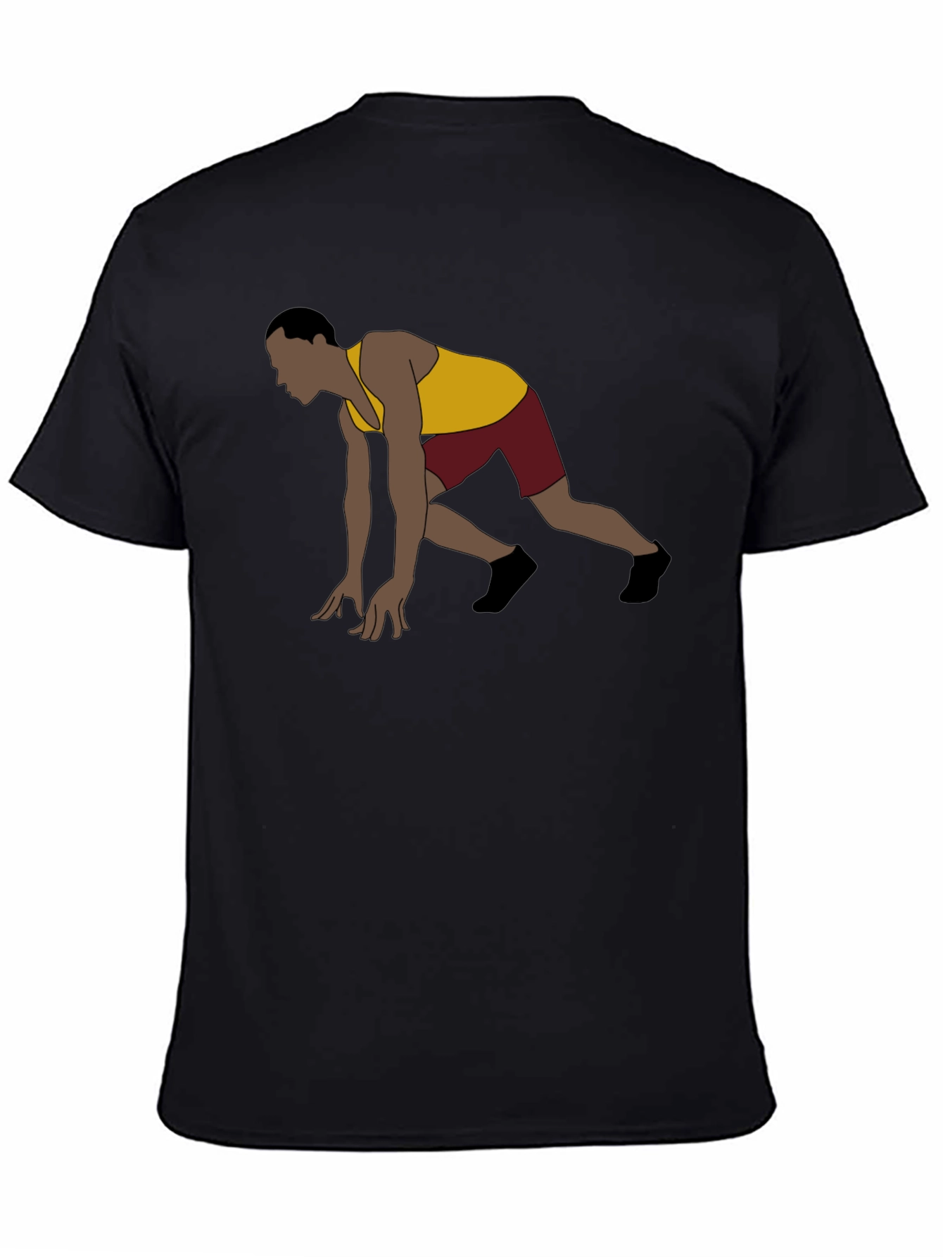 Runner Start Graphic Tee - Black Casual Shirt