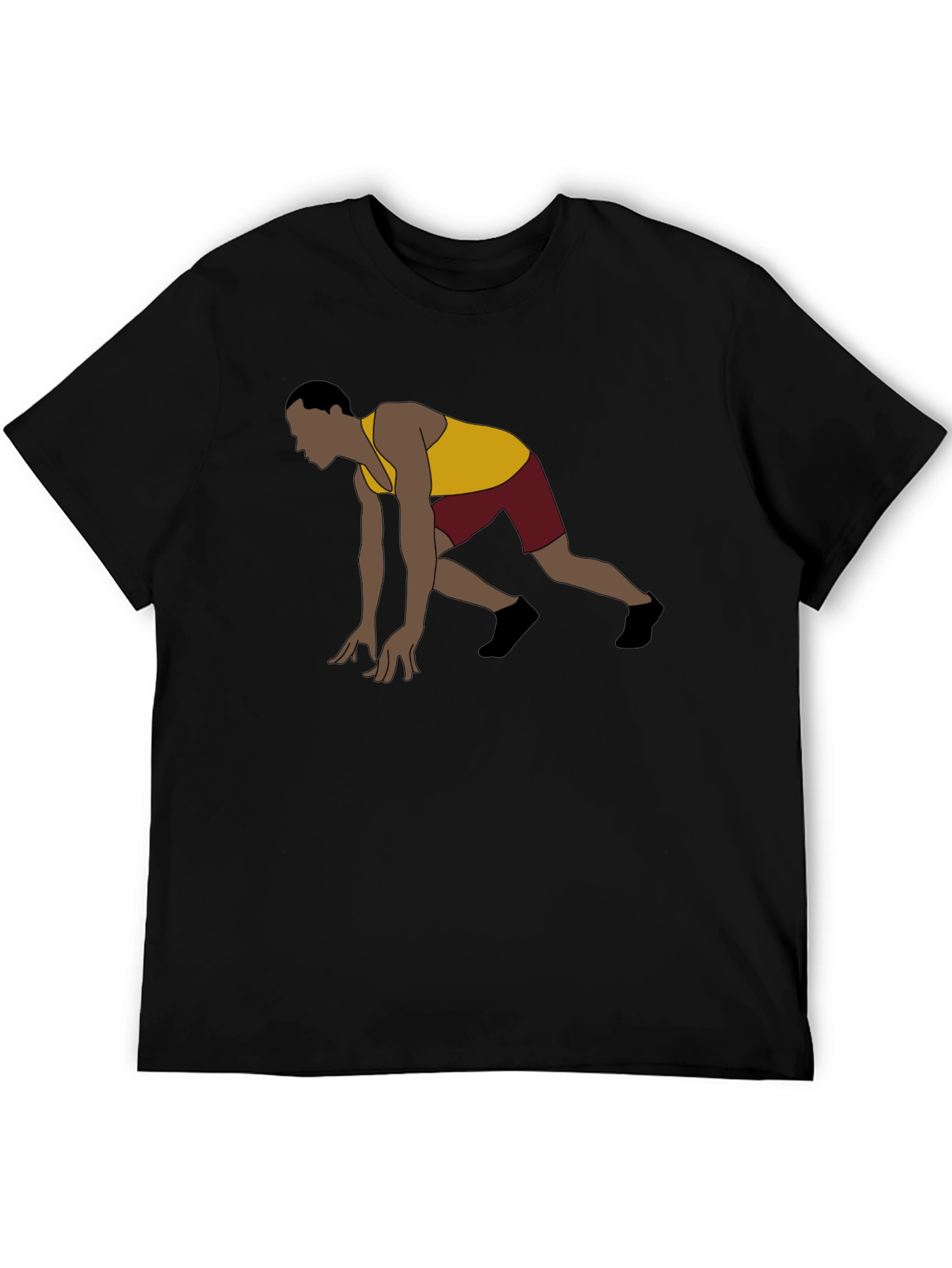 Runner Start Graphic Tee - Black Casual Shirt
