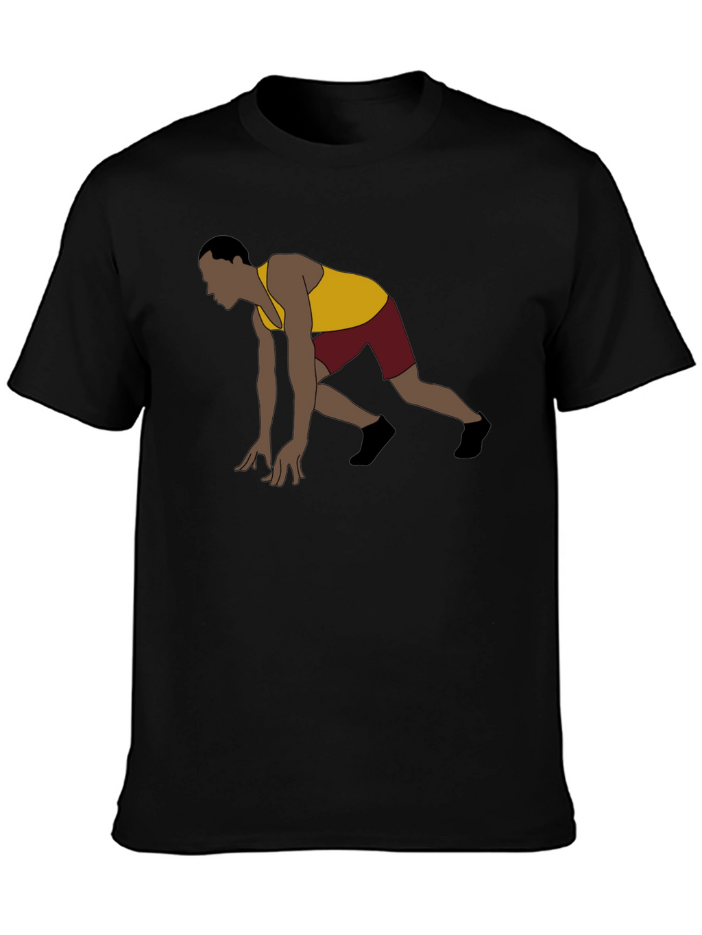 Runner Start Graphic Tee - Black Casual Shirt