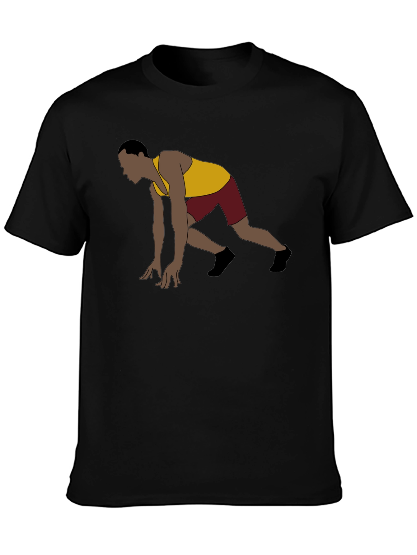 Runner Start Graphic Tee - Black Casual Shirt