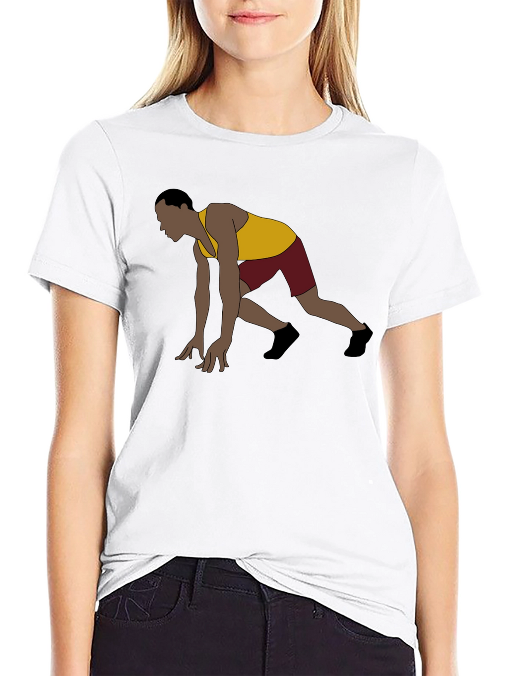 Runner Start Graphic Tee - Black Casual Shirt