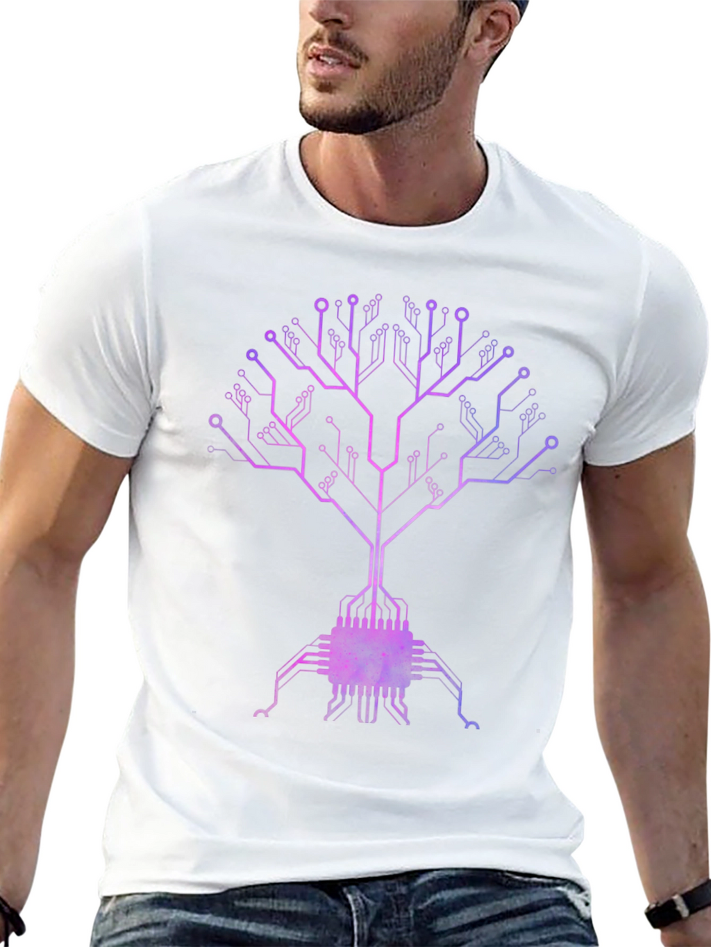 Tech Tree Graphic Tee - Black