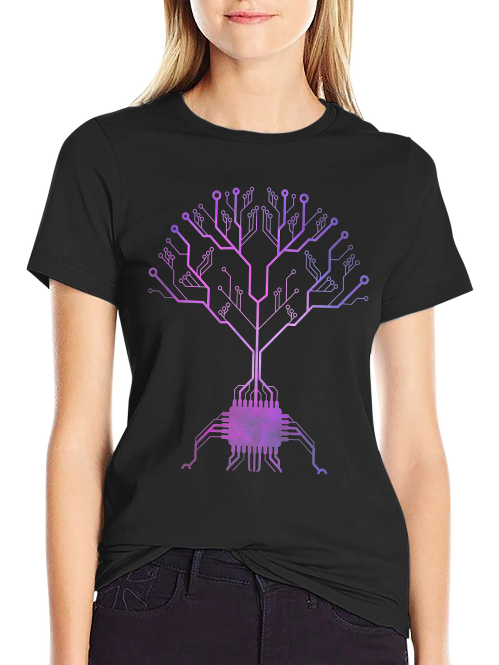 Tech Tree Graphic Tee - Black