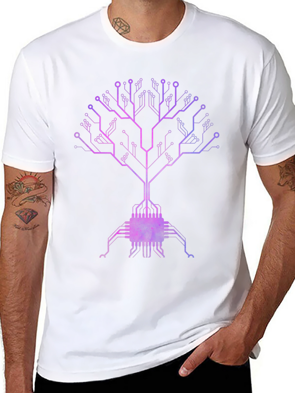 Tech Tree Graphic Tee - Black