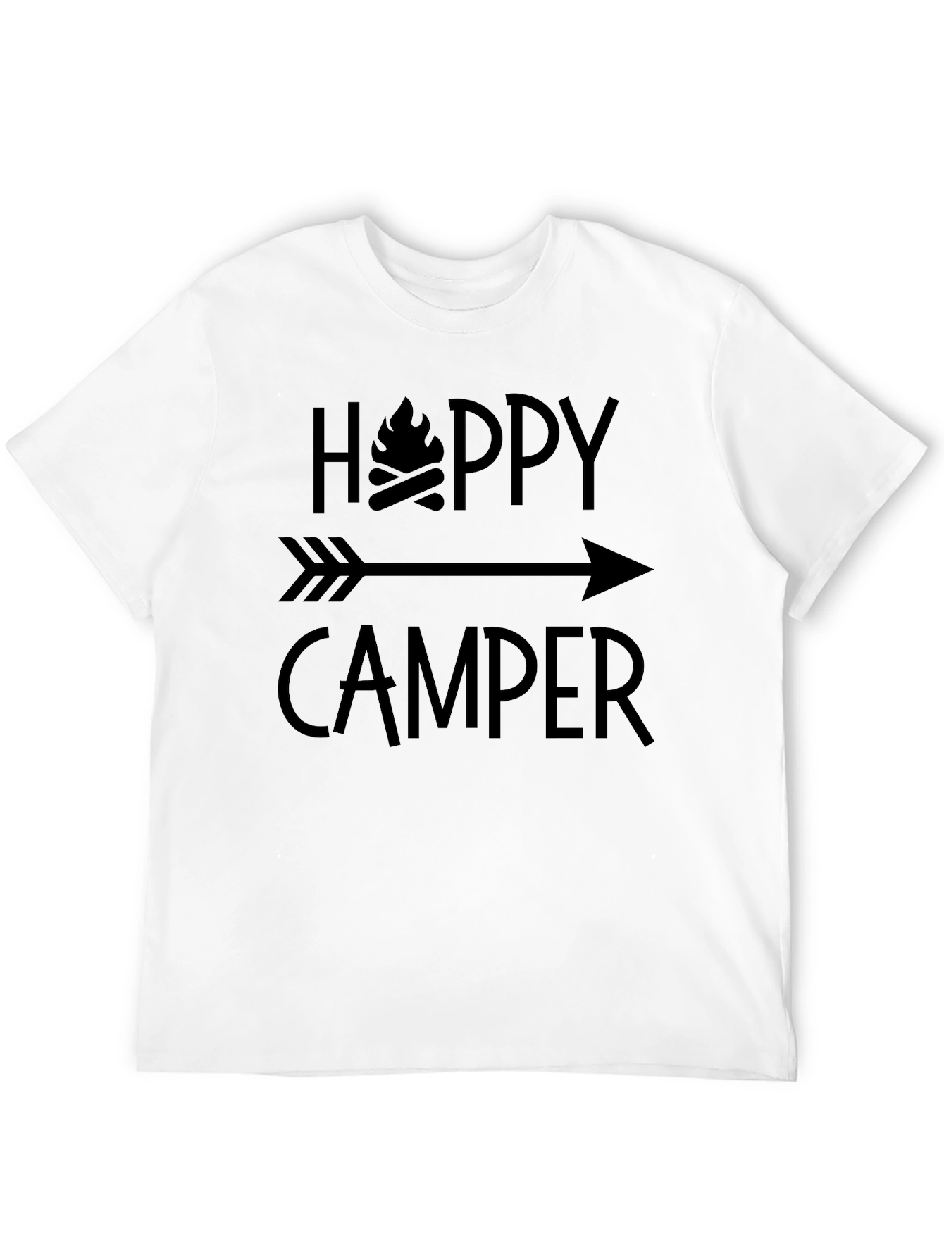 Happy Camper Graphic Tee - Camping Adventure Shirt