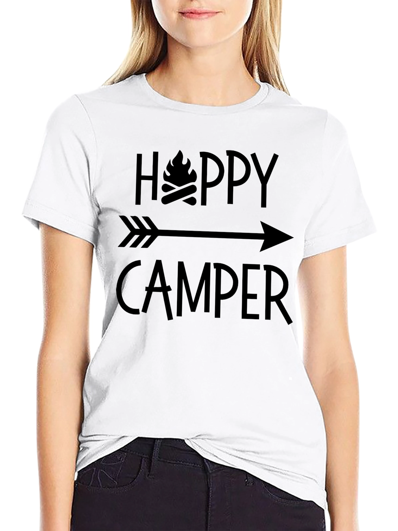 Happy Camper Graphic Tee - Camping Adventure Shirt
