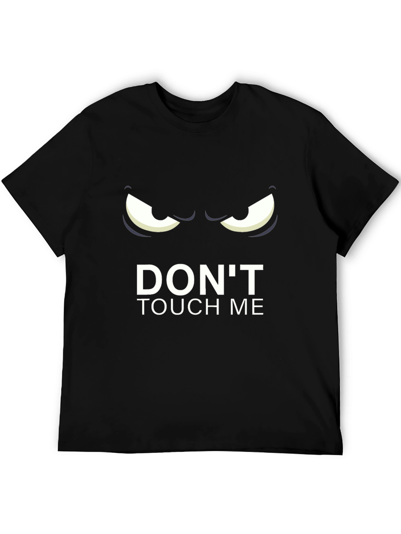 Dont Touch Me Graphic Tee - Black Cotton T-Shirt