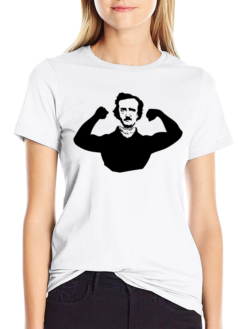 Edgar Allan Poe Flex T-Shirt - Literary Muscle!