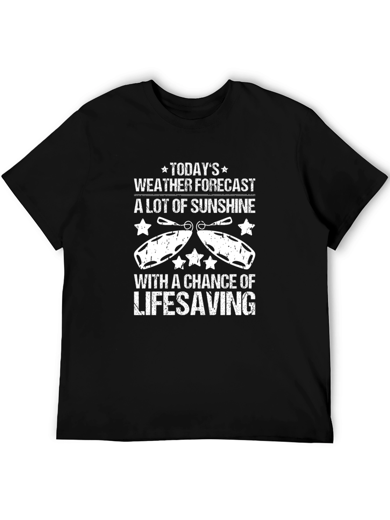 Lifeguard Weather Forecast Black T-Shirt