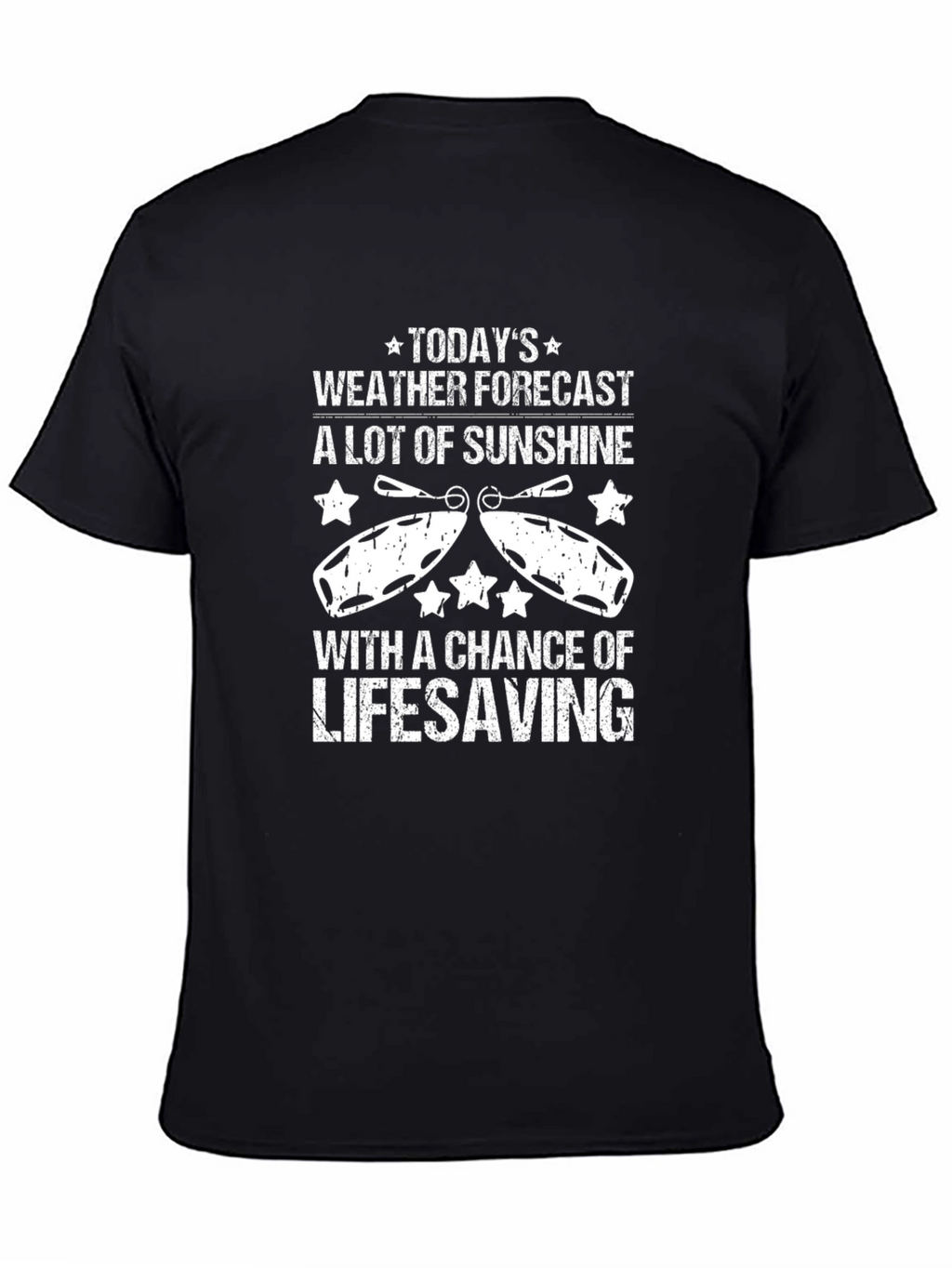 Lifeguard Weather Forecast Black T-Shirt