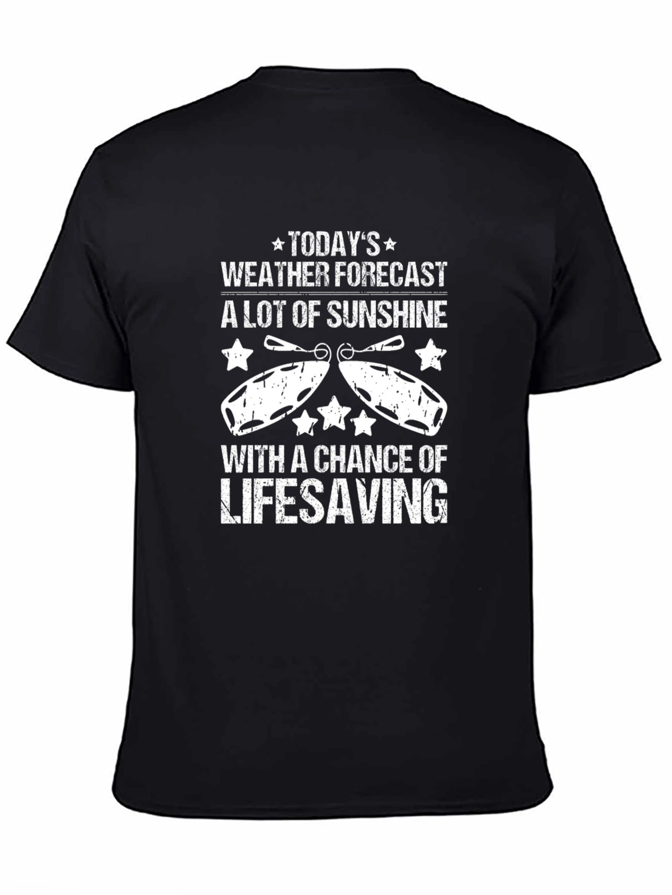 Lifeguard Weather Forecast Black T-Shirt