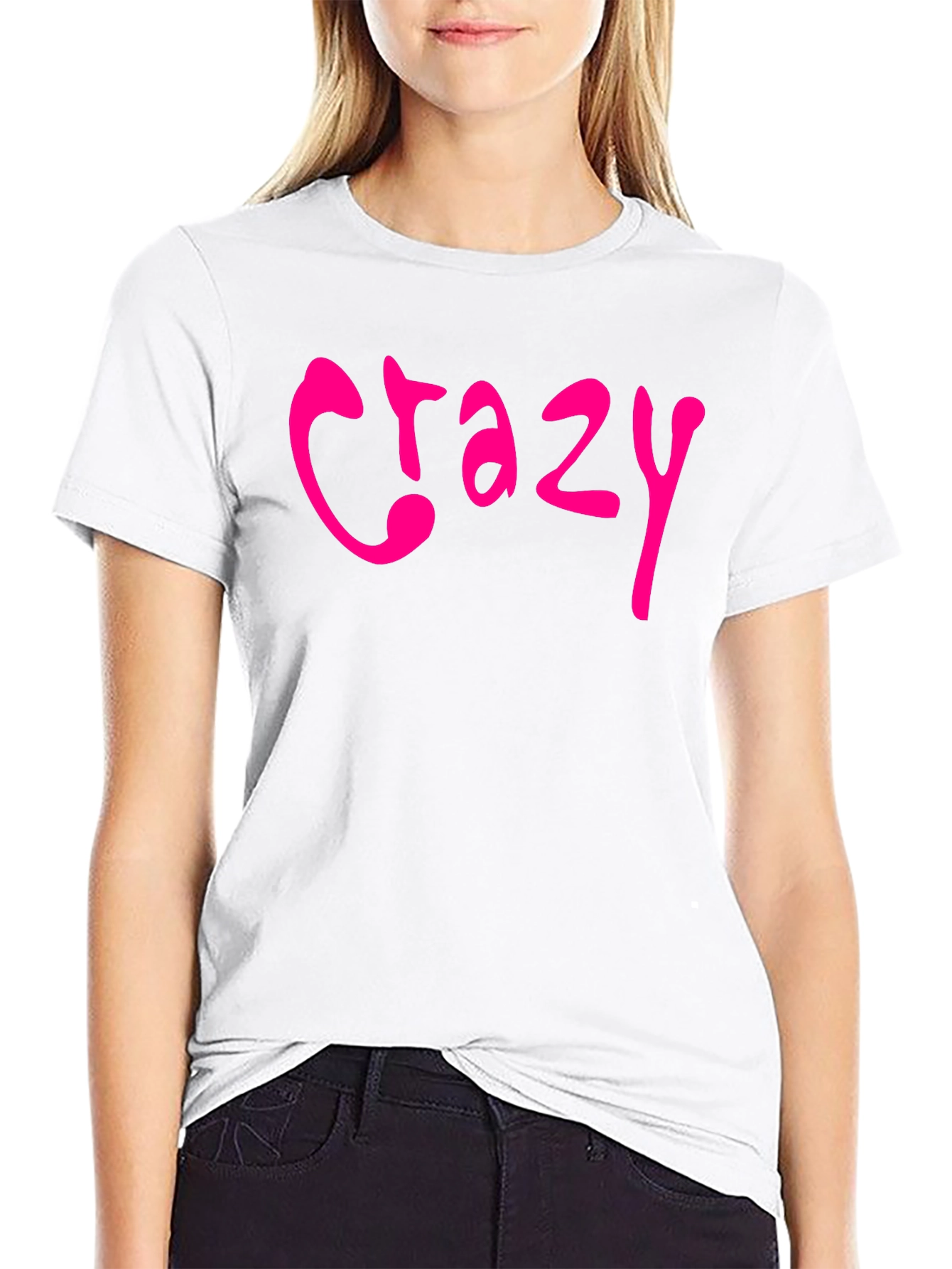 Crazy Graphic Tee - Black Short Sleeve