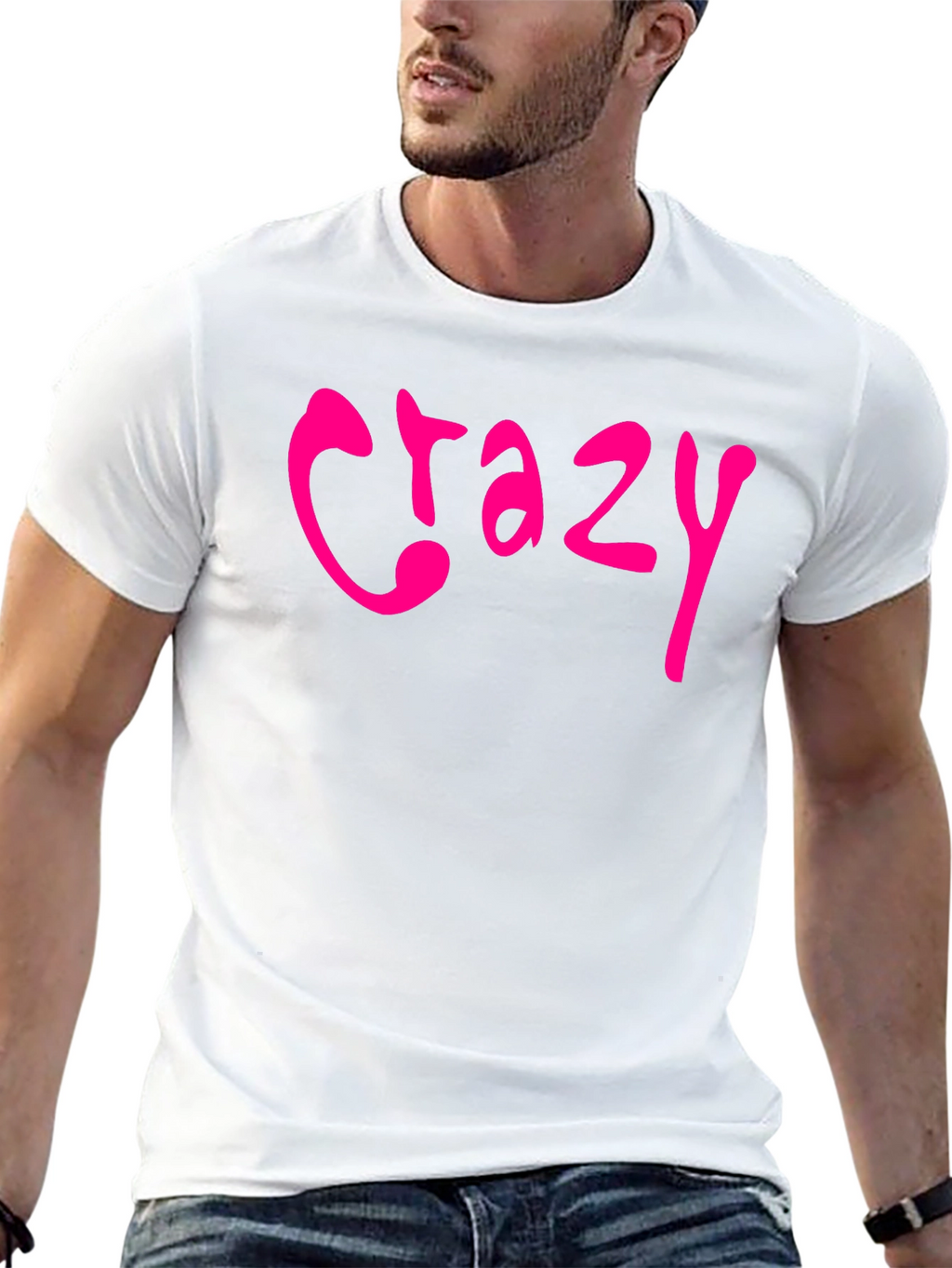 Crazy Graphic Tee - Black Short Sleeve