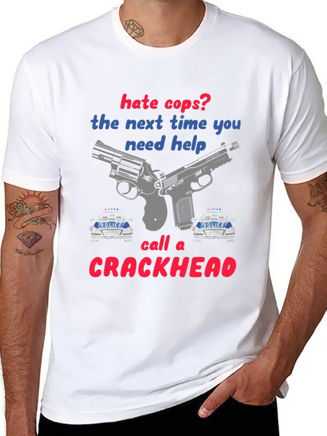 Hate Cops? Funny Graphic T-Shirt