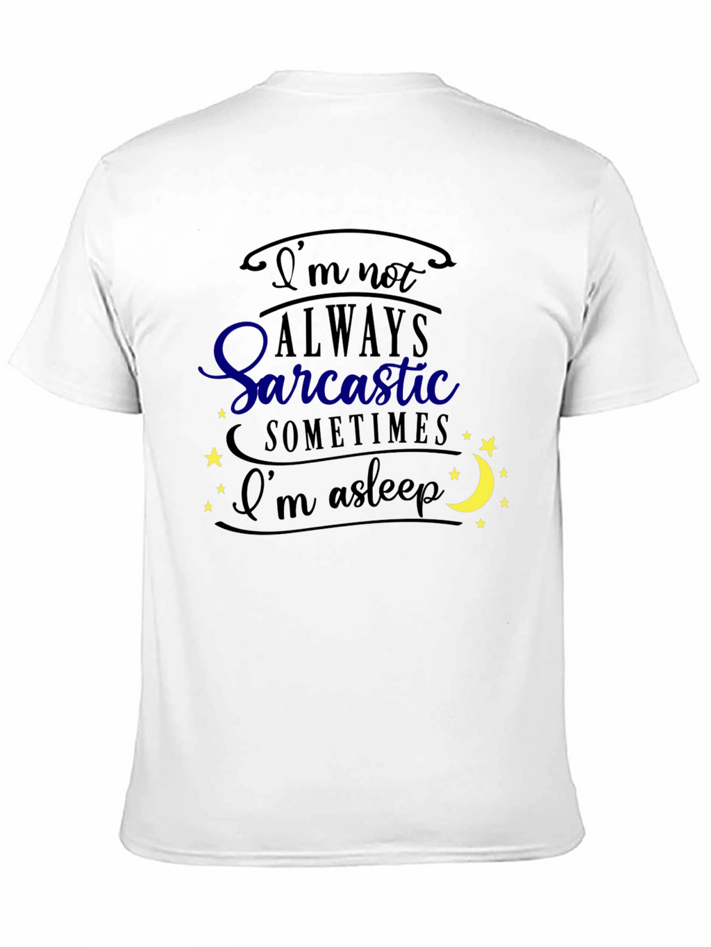 Sarcastic Asleep Graphic Tee - Mens Black T-Shirt