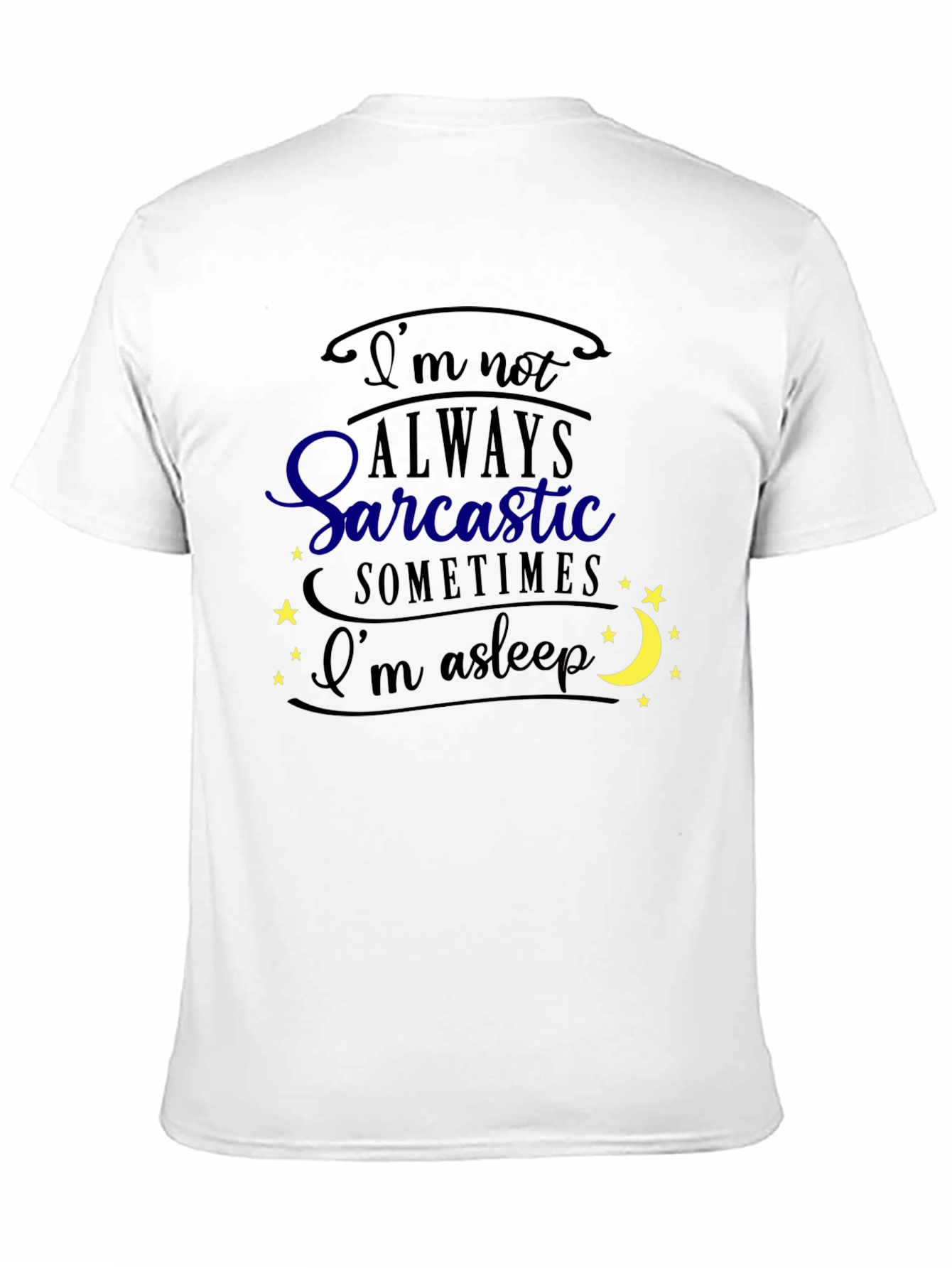 Sarcastic Asleep Graphic Tee - Mens Black T-Shirt