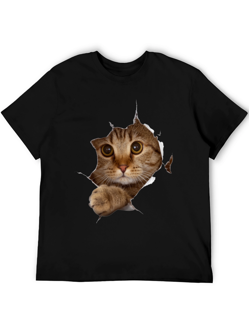 Cat Peeking T-Shirt - 3D Graphic Tee