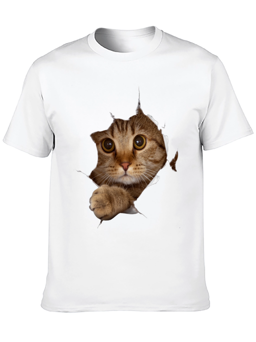 Cat Peeking T-Shirt - 3D Graphic Tee