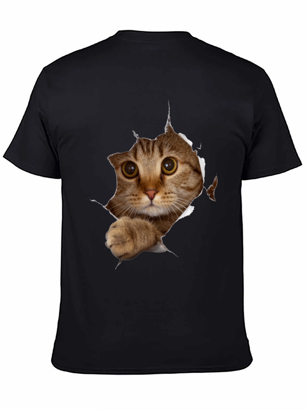 Cat Peeking T-Shirt - 3D Graphic Tee
