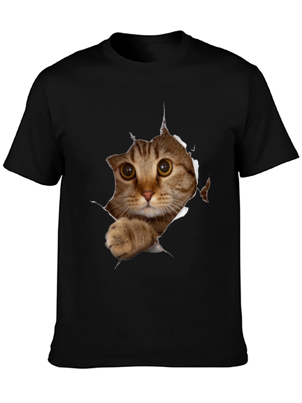 Cat Peeking T-Shirt - 3D Graphic Tee