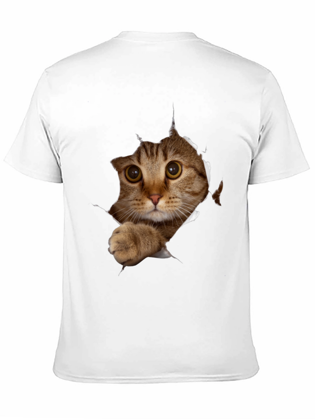 Cat Peeking T-Shirt - 3D Graphic Tee