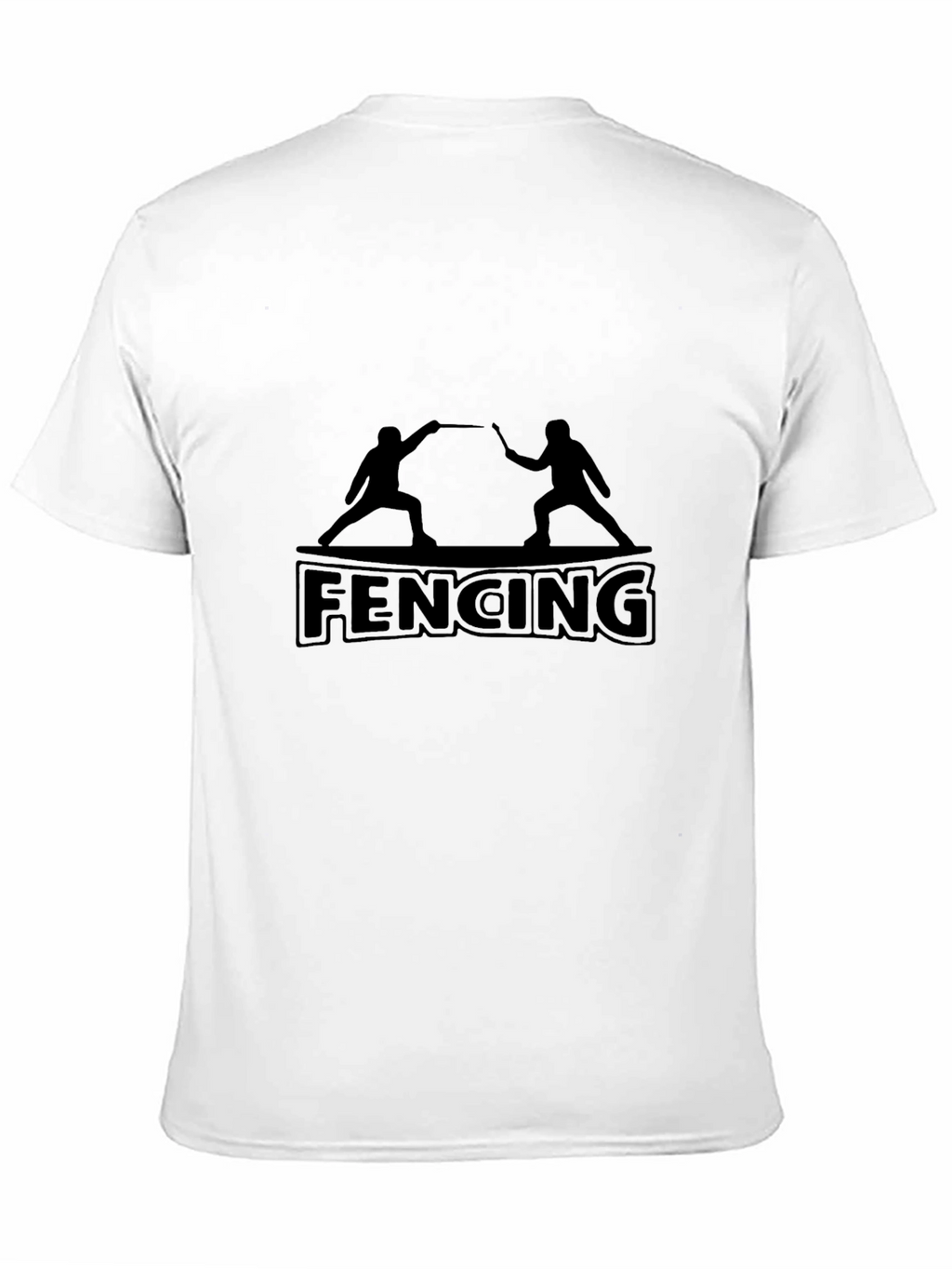 Fencing Silhouette Black T-Shirt