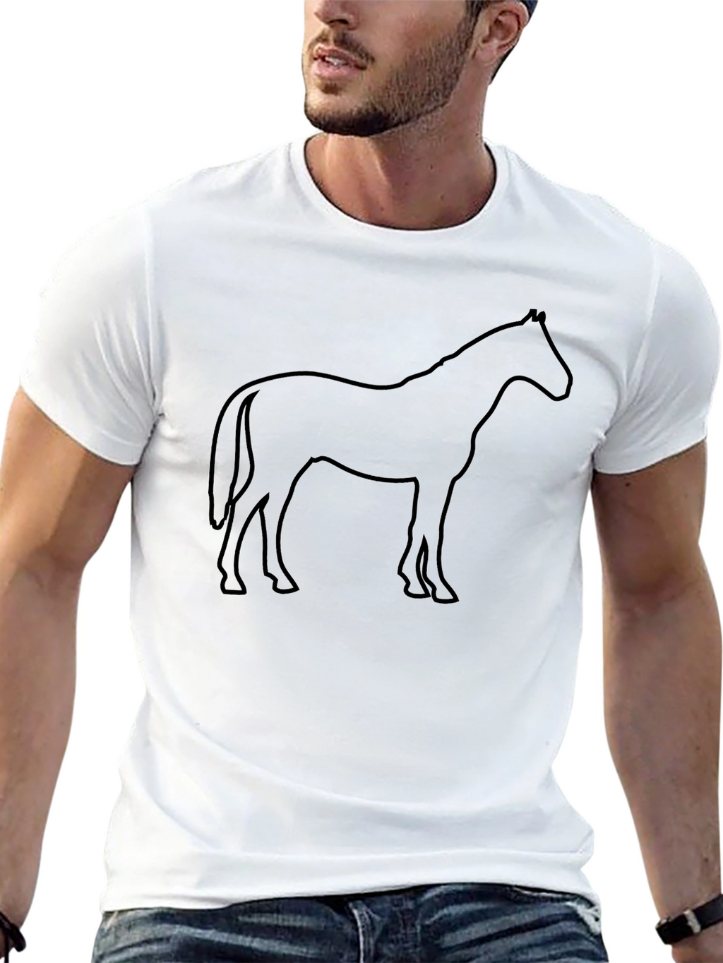 Black Horse Silhouette T-Shirt