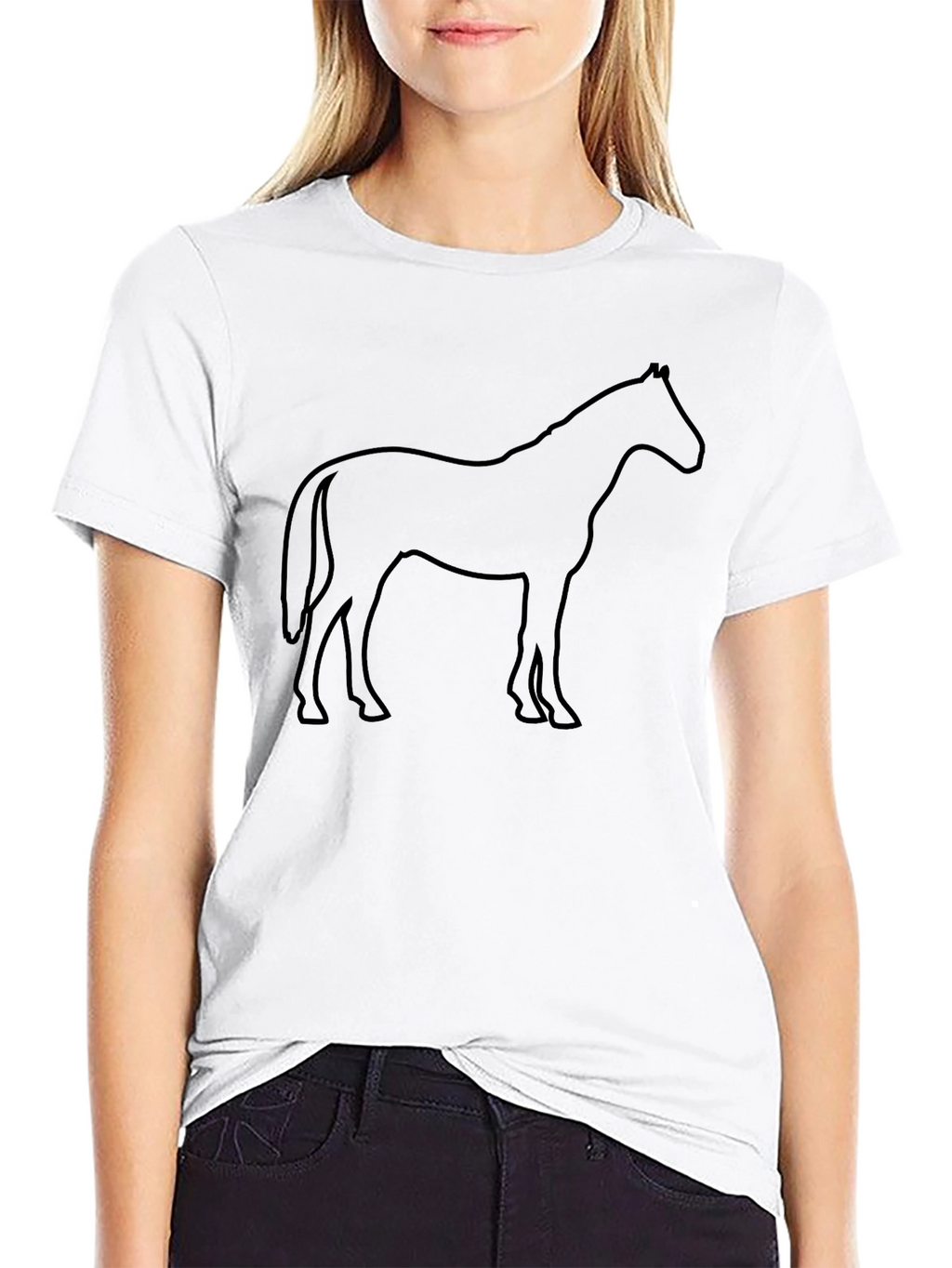 Black Horse Silhouette T-Shirt