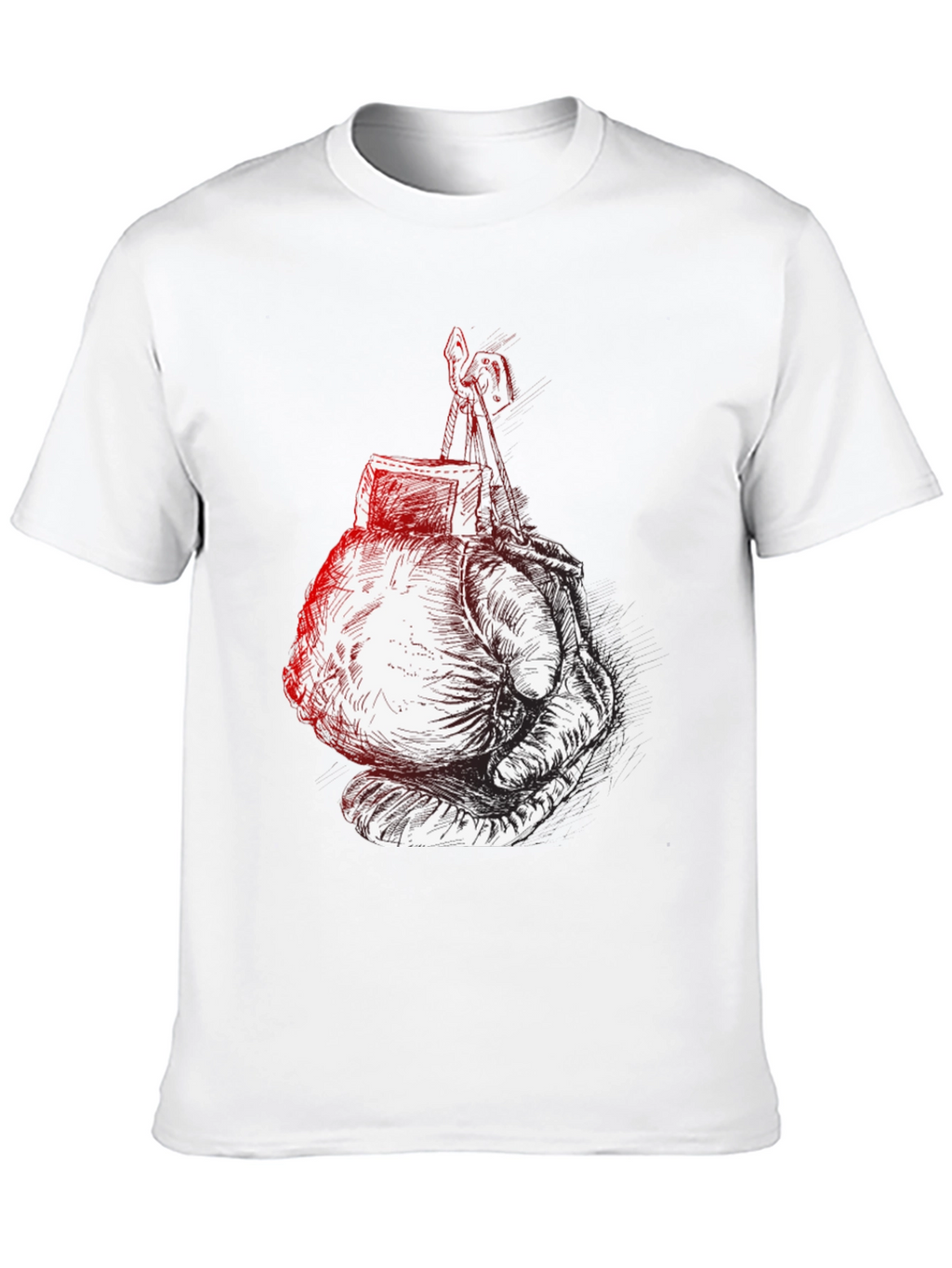 Boxing Gloves Graphic Tee - Black Cotton Comfort