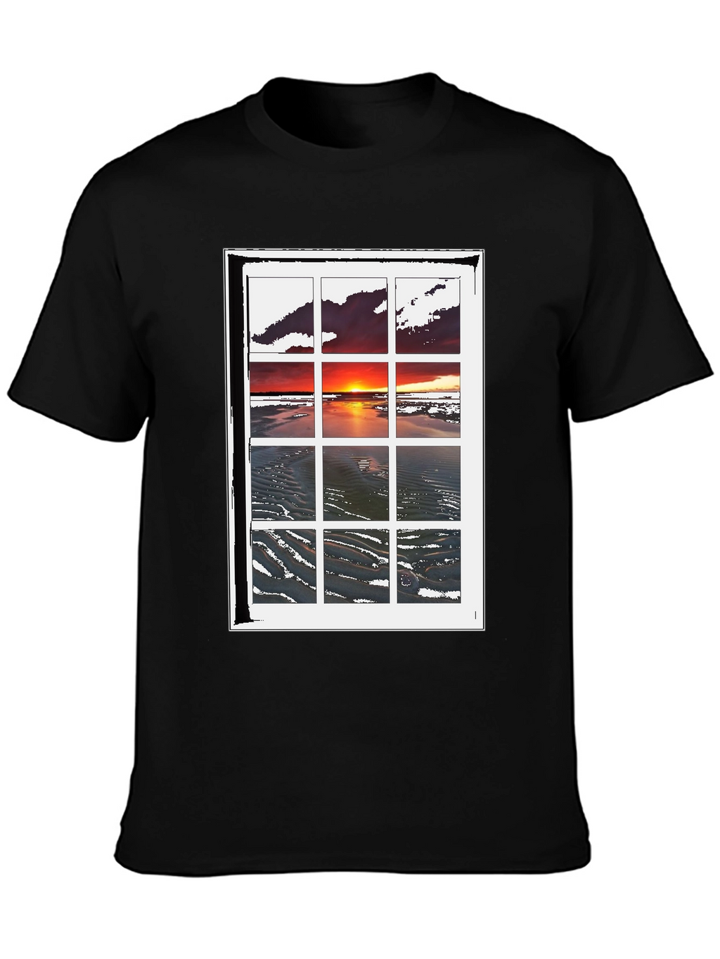Sunset Window T-Shirt - Coastal Scene Tee