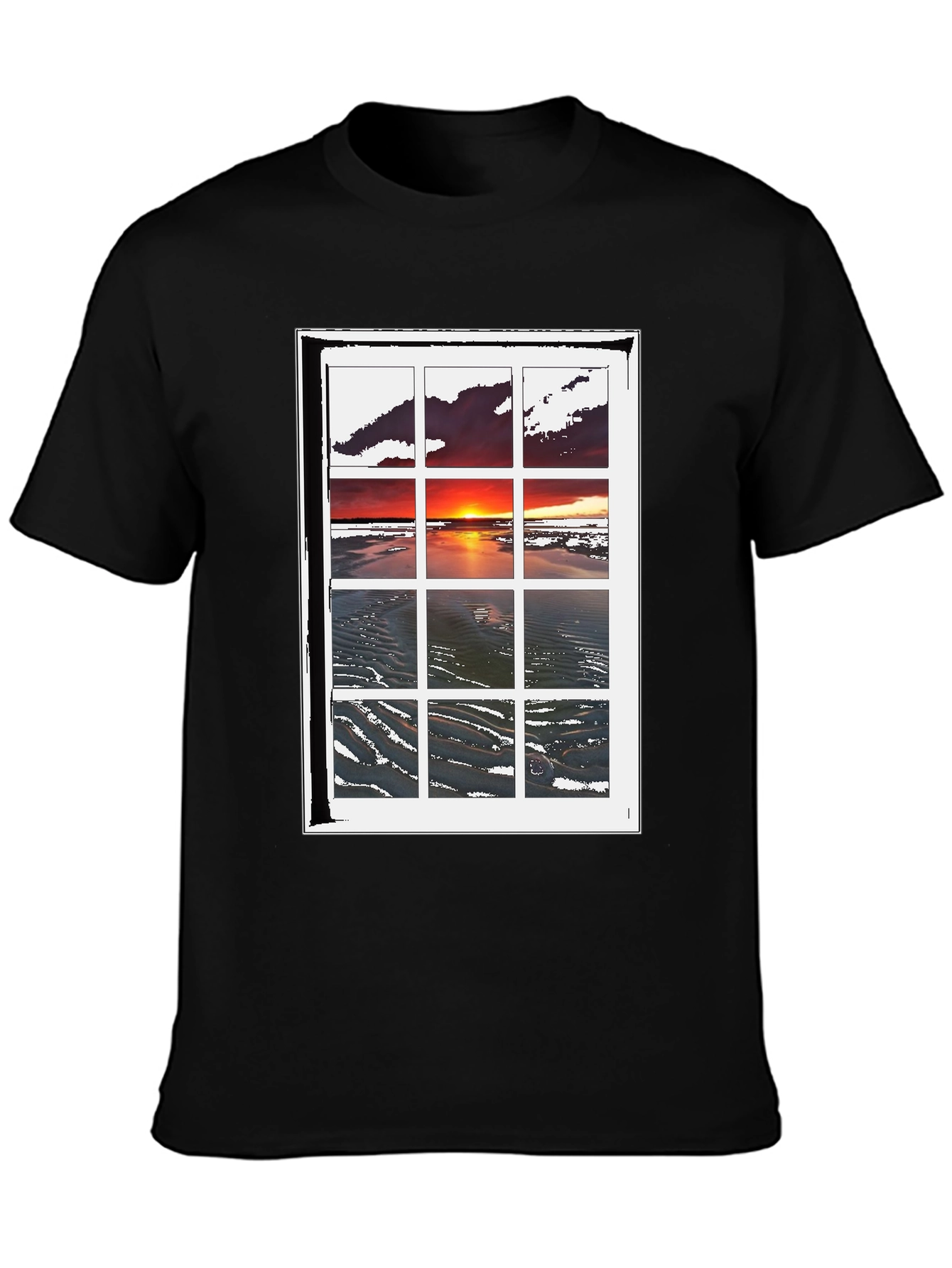 Sunset Window T-Shirt - Coastal Scene Tee