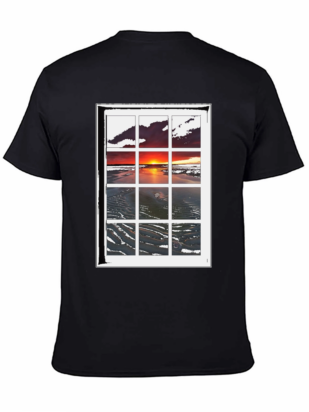 Sunset Window T-Shirt - Coastal Scene Tee