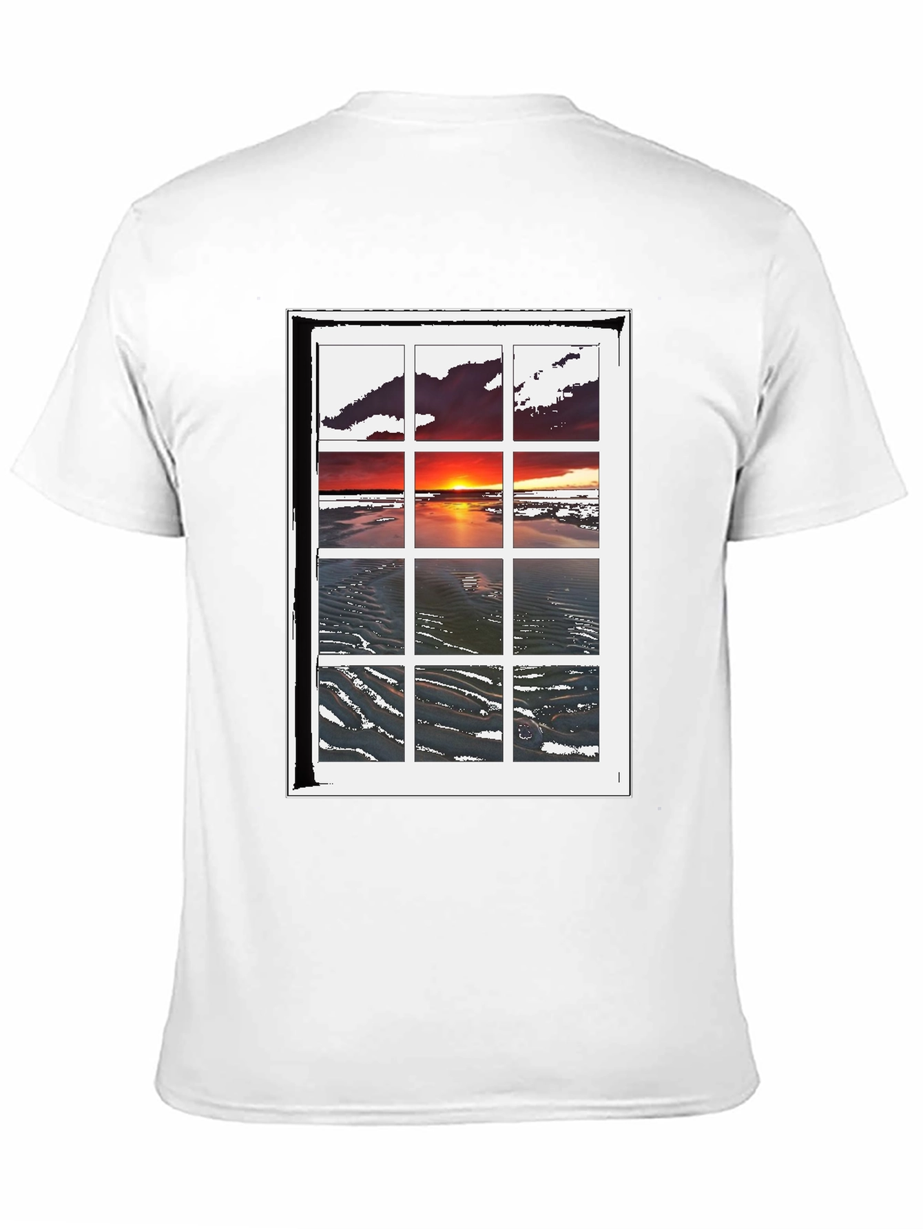 Sunset Window T-Shirt - Coastal Scene Tee