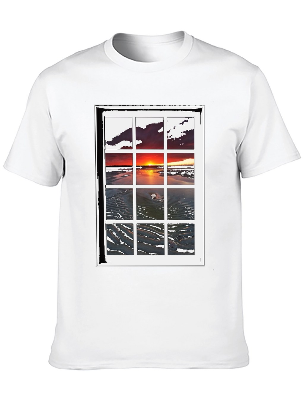 Sunset Window T-Shirt - Coastal Scene Tee