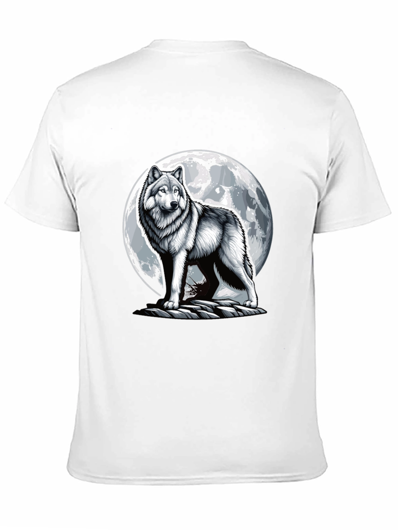 Wolf Moon T-Shirt - Black Cotton Tee