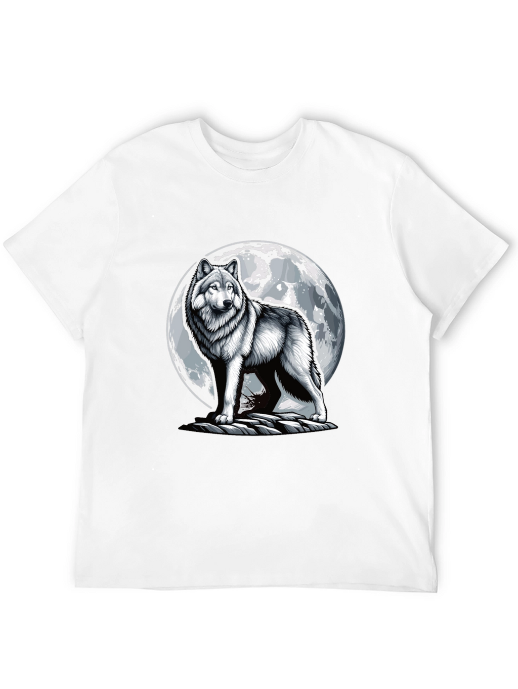 Wolf Moon T-Shirt - Black Cotton Tee