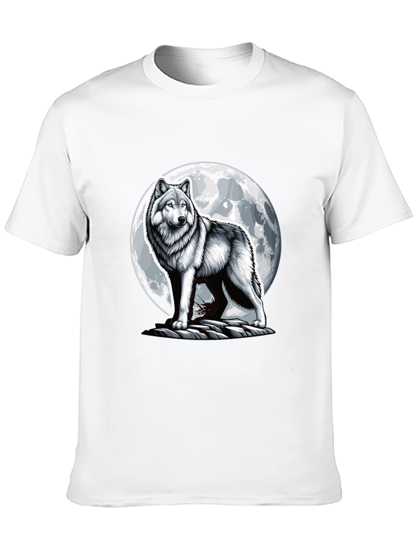Wolf Moon T-Shirt - Black Cotton Tee