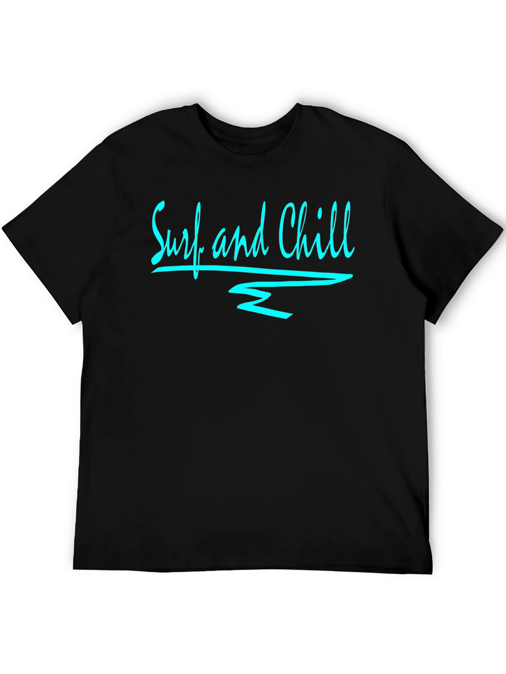 Surf and Chill Black Graphic Tee