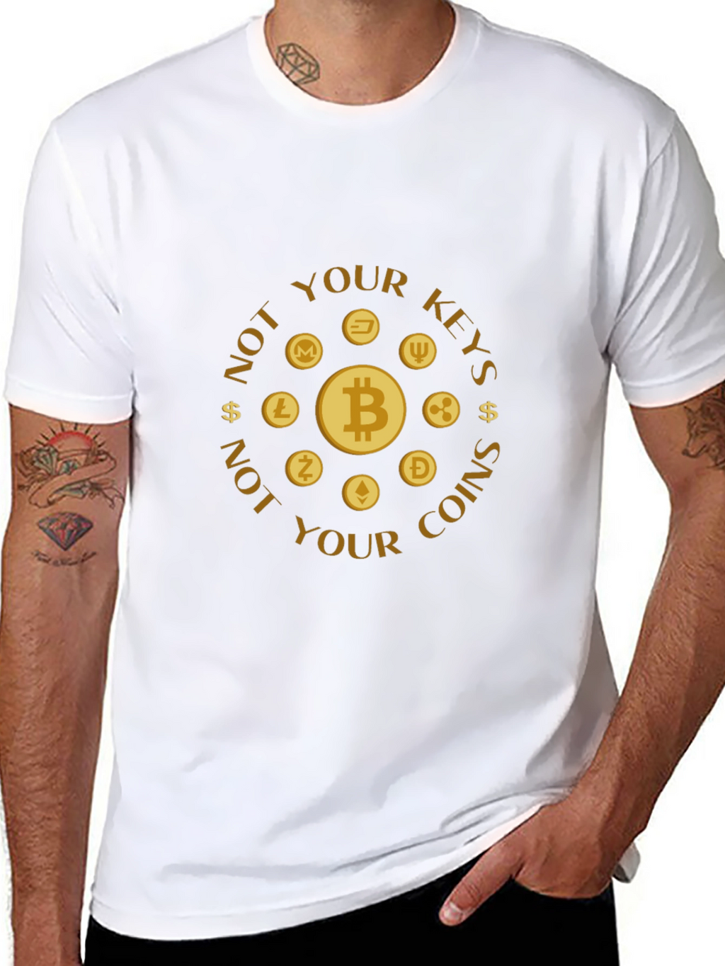 Crypto T-Shirt - Not Your Keys Not Your Coins