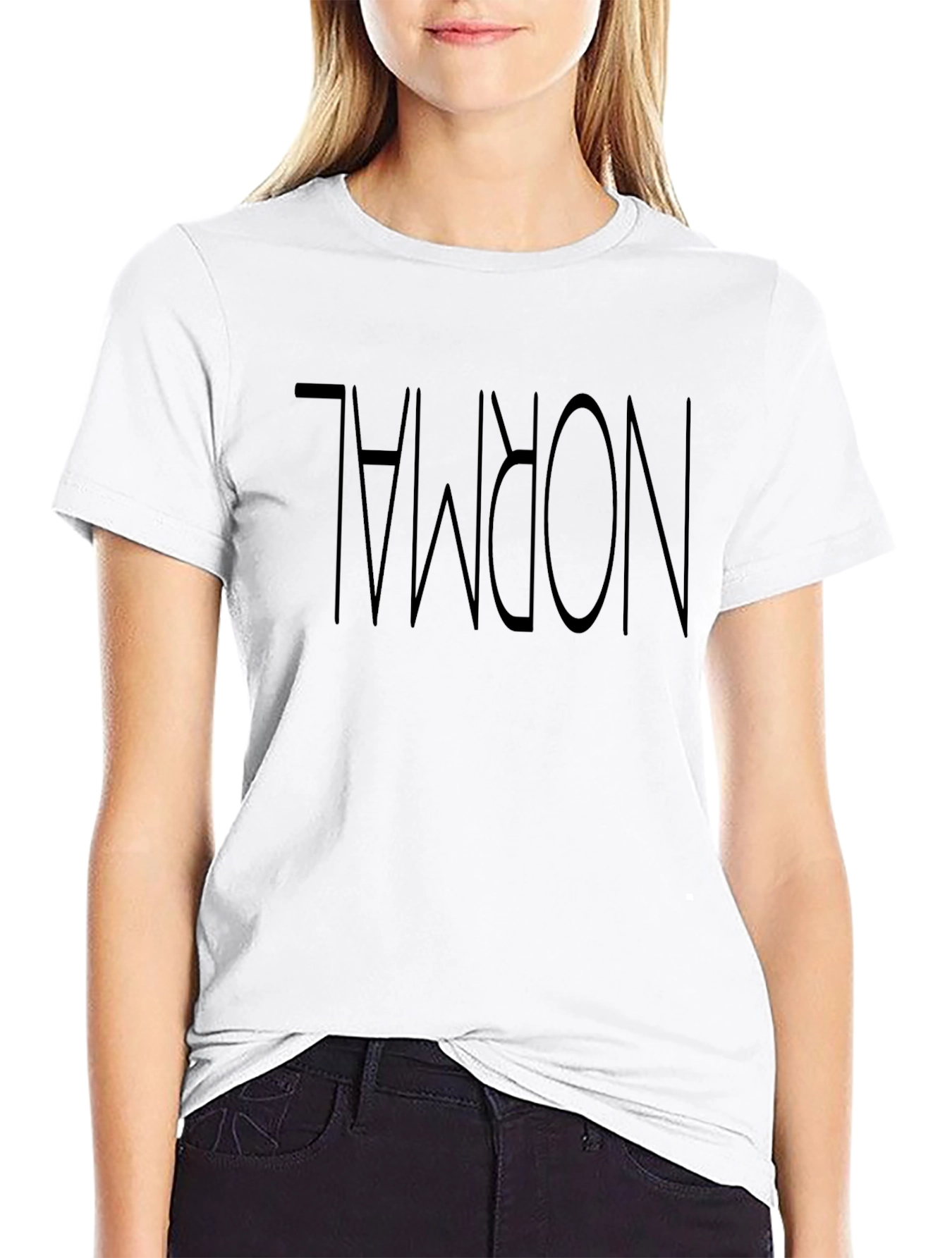 Upside Down Normal Graphic Tee - Unique Style