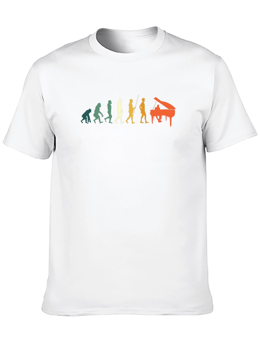 Evolution of Musician T-Shirt - Funny Piano Player Tee