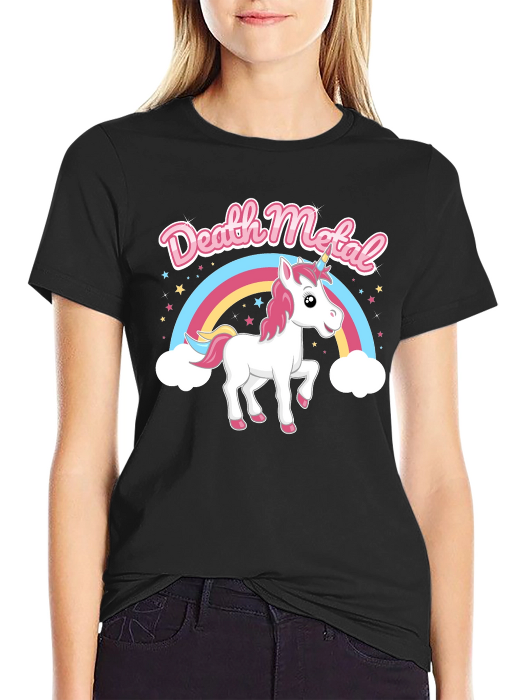 Death Metal Unicorn Rainbow T-Shirt