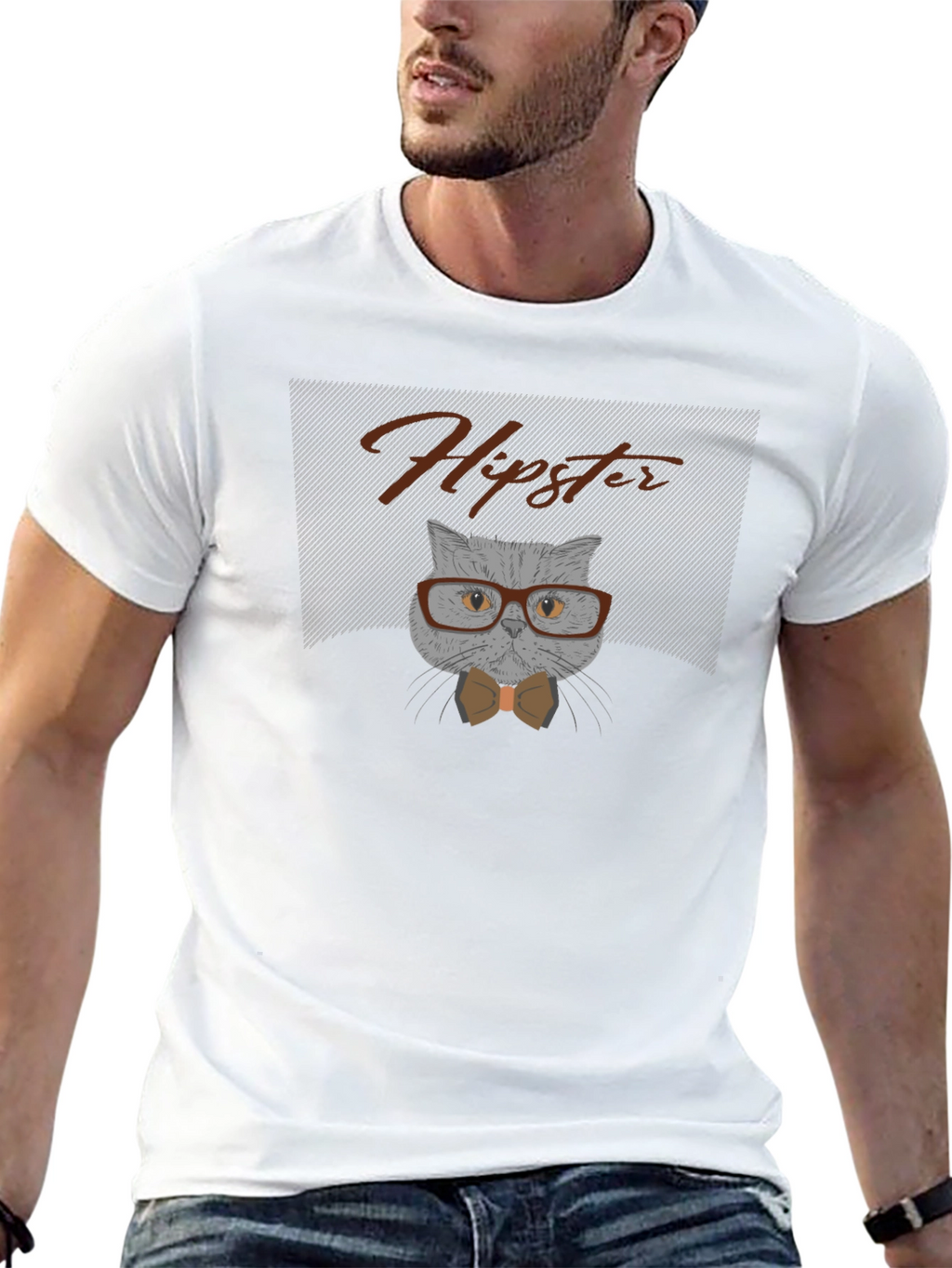 Hipster Cat Graphic Tee