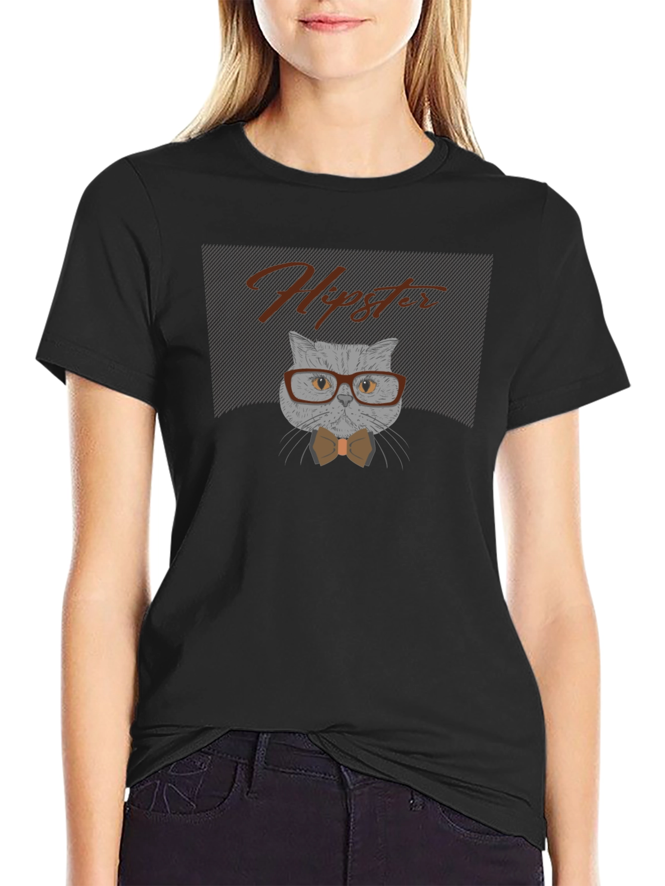 Hipster Cat Graphic Tee