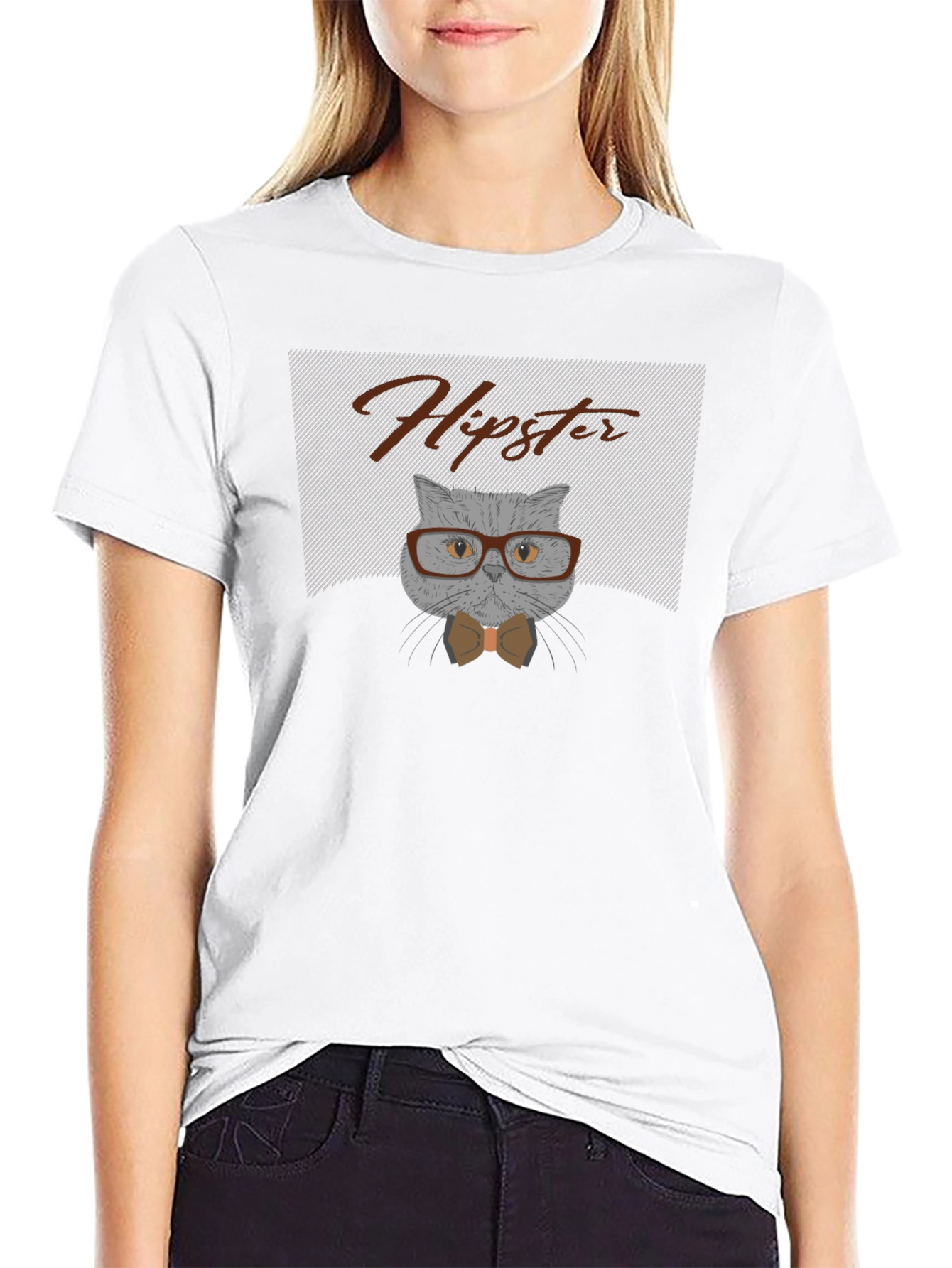 Hipster Cat Graphic Tee