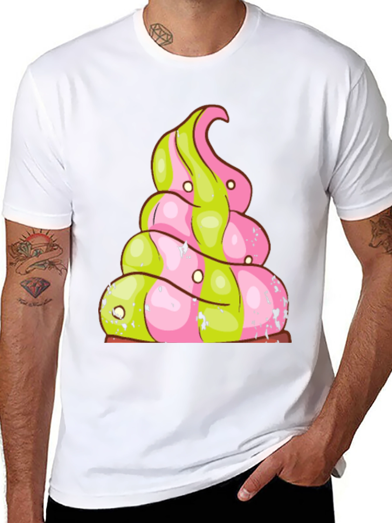 Funky Poop Swirl T-Shirt - Novelty Graphic Tee