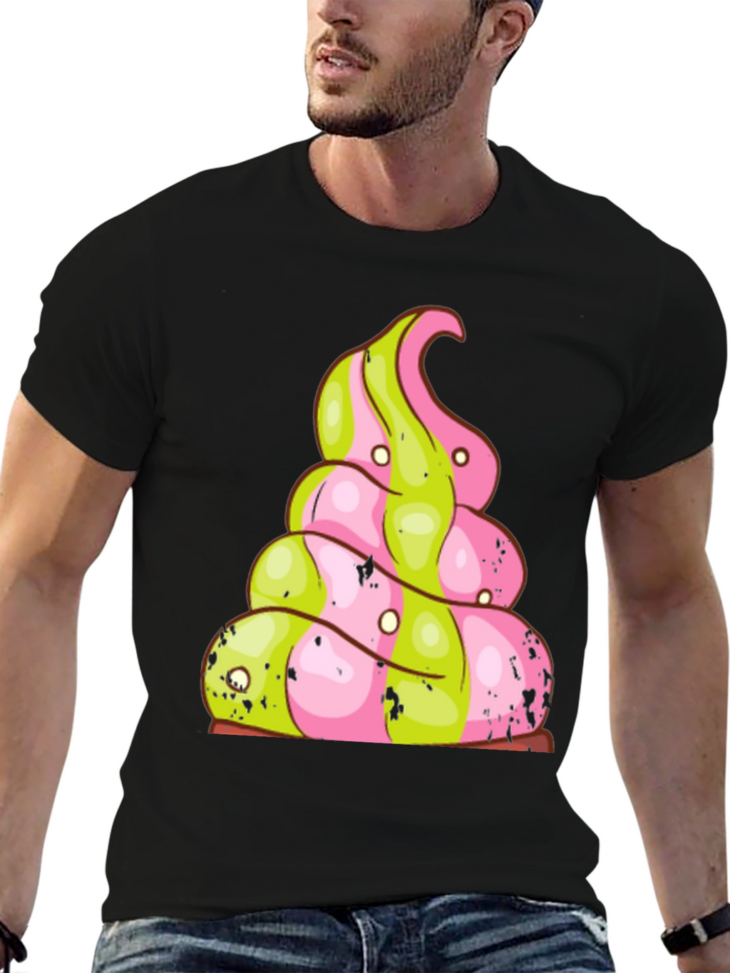 Funky Poop Swirl T-Shirt - Novelty Graphic Tee
