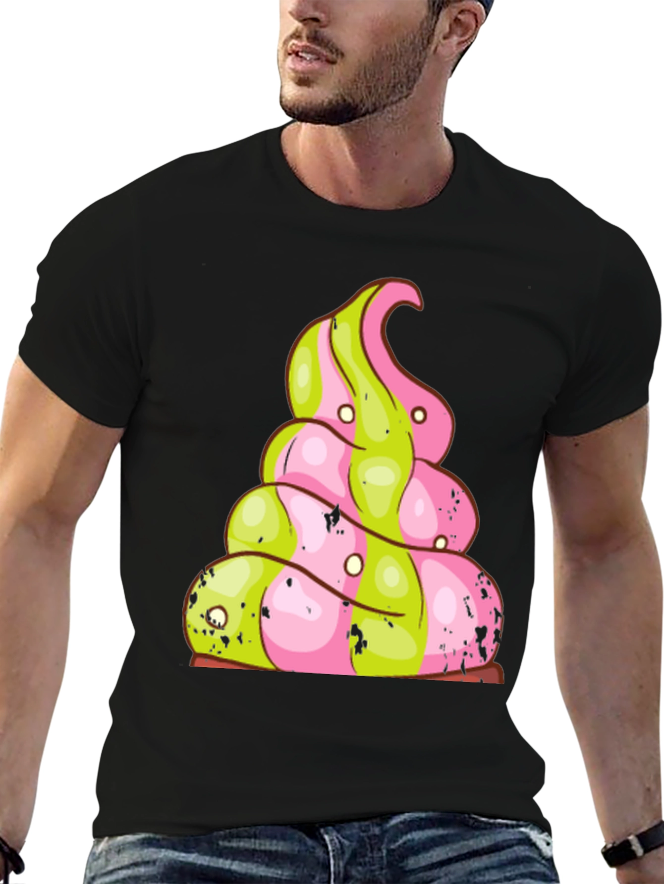 Funky Poop Swirl T-Shirt - Novelty Graphic Tee