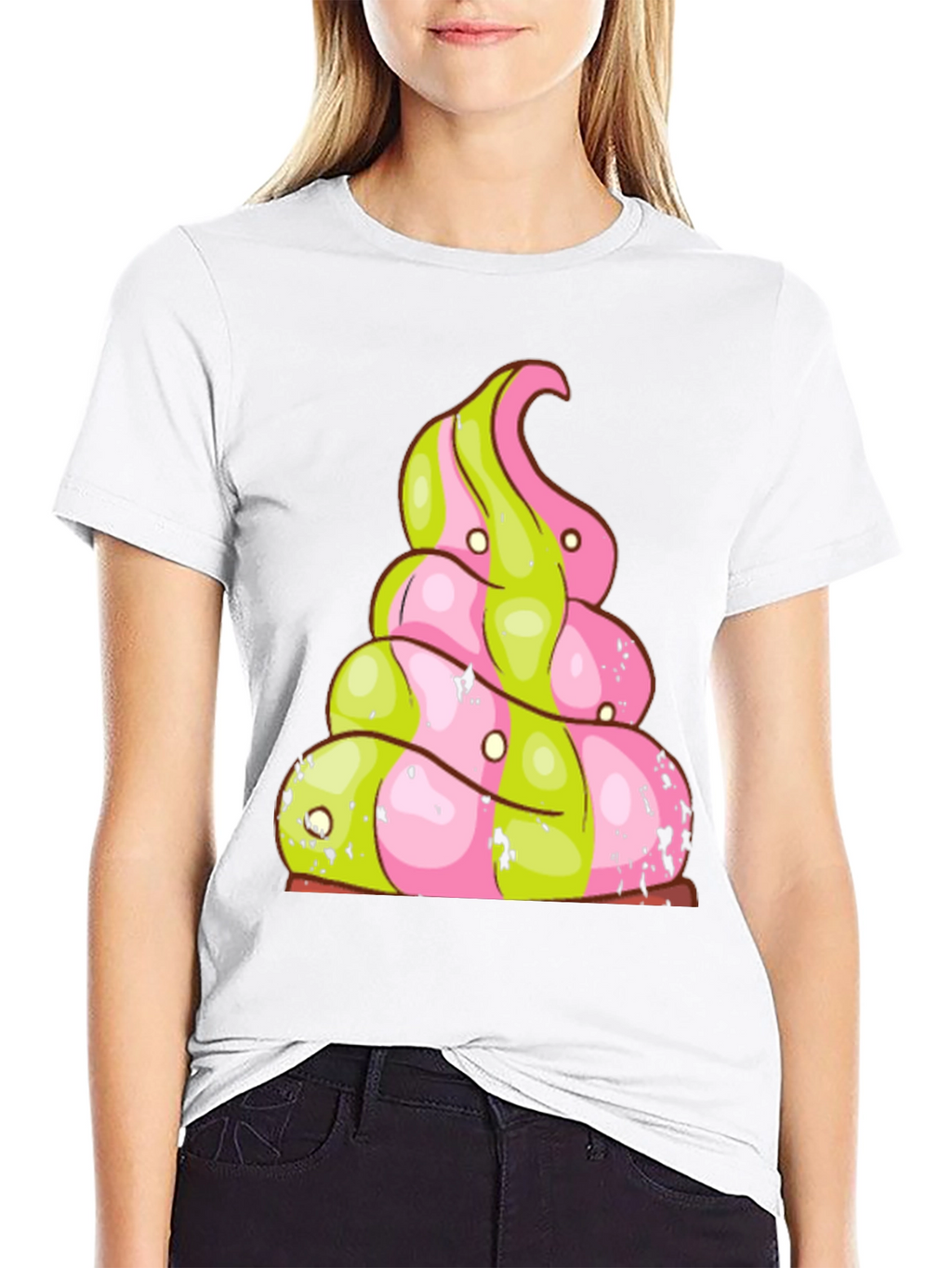 Funky Poop Swirl T-Shirt - Novelty Graphic Tee