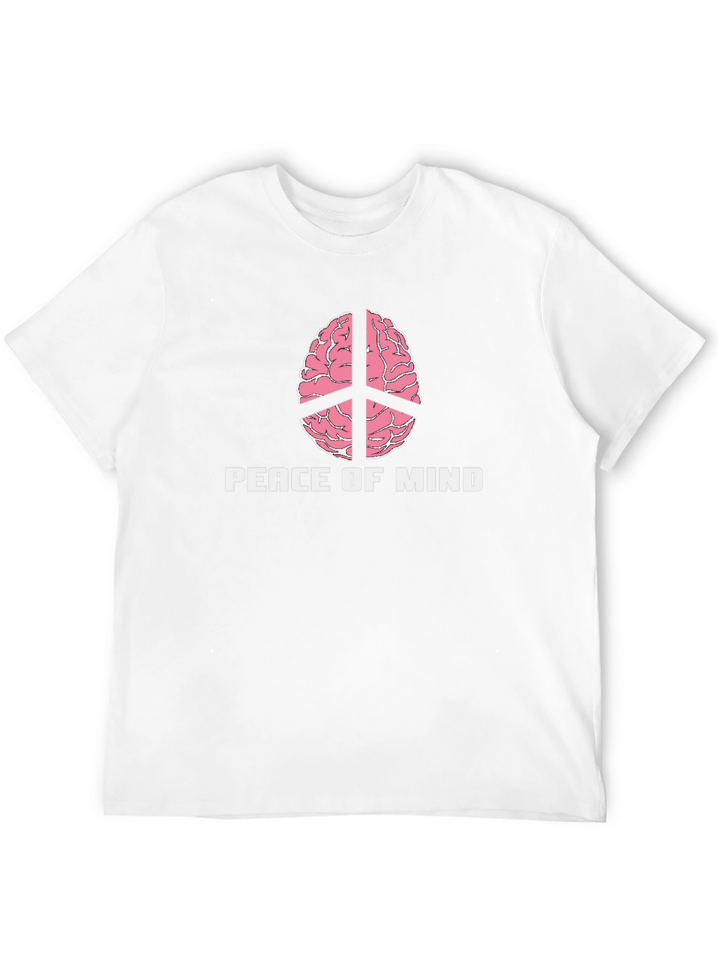 Peace of Mind Brain Peace Sign Graphic Tee